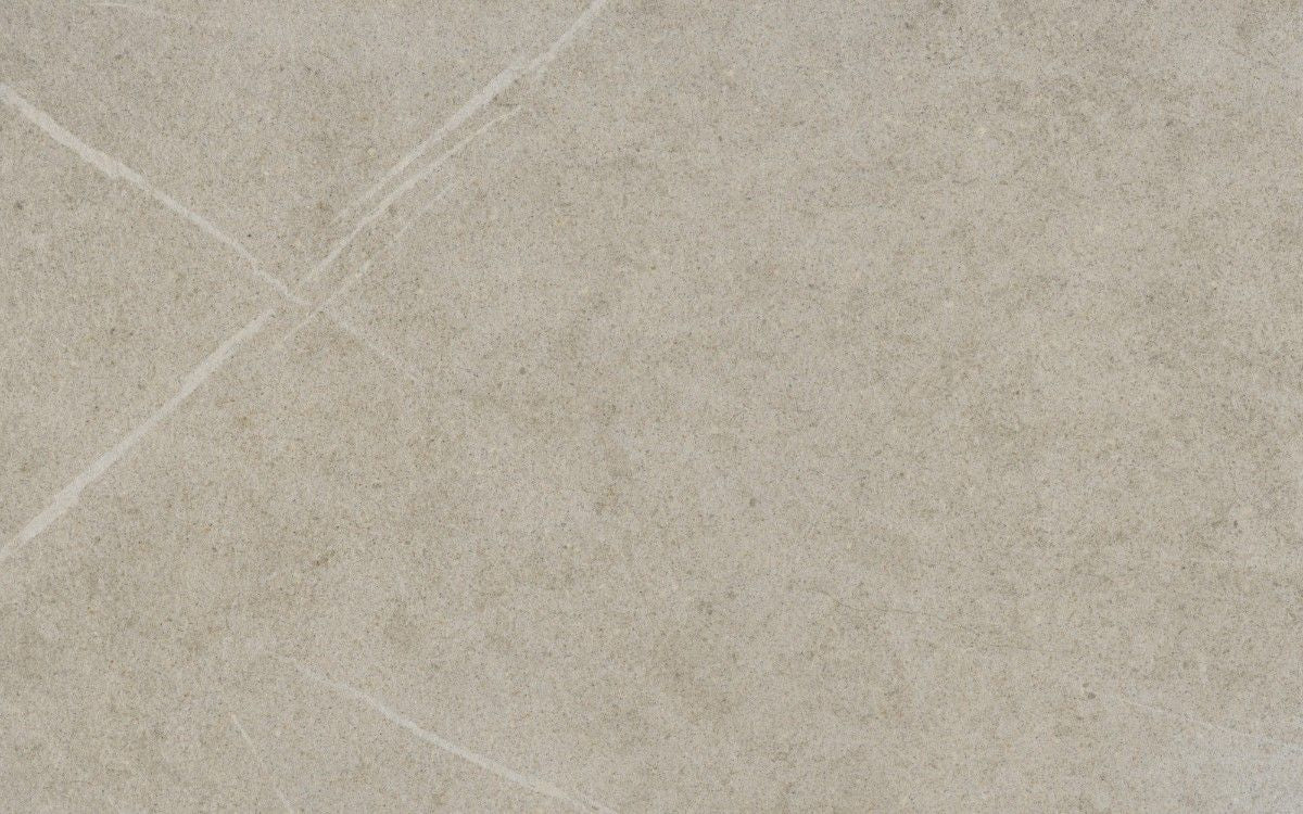 Adia ceramic countertop - cream with brown marbling and white veining Dekton surface