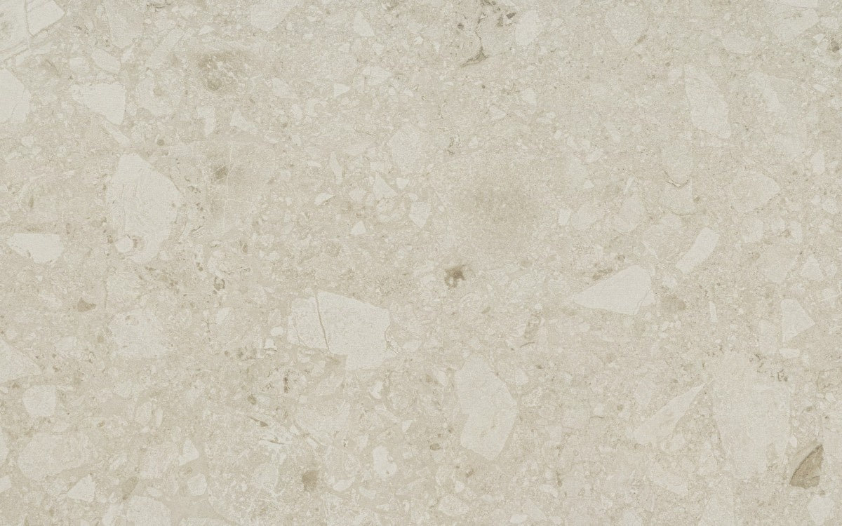 Ava ceramic countertop - warm cream multiform aggregate Dekton surface