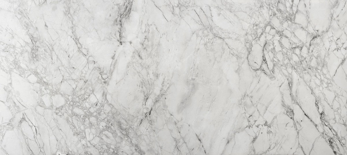 Bergen ceramic countertop - off-white with sculptural grey veining Dekton surface - view 2