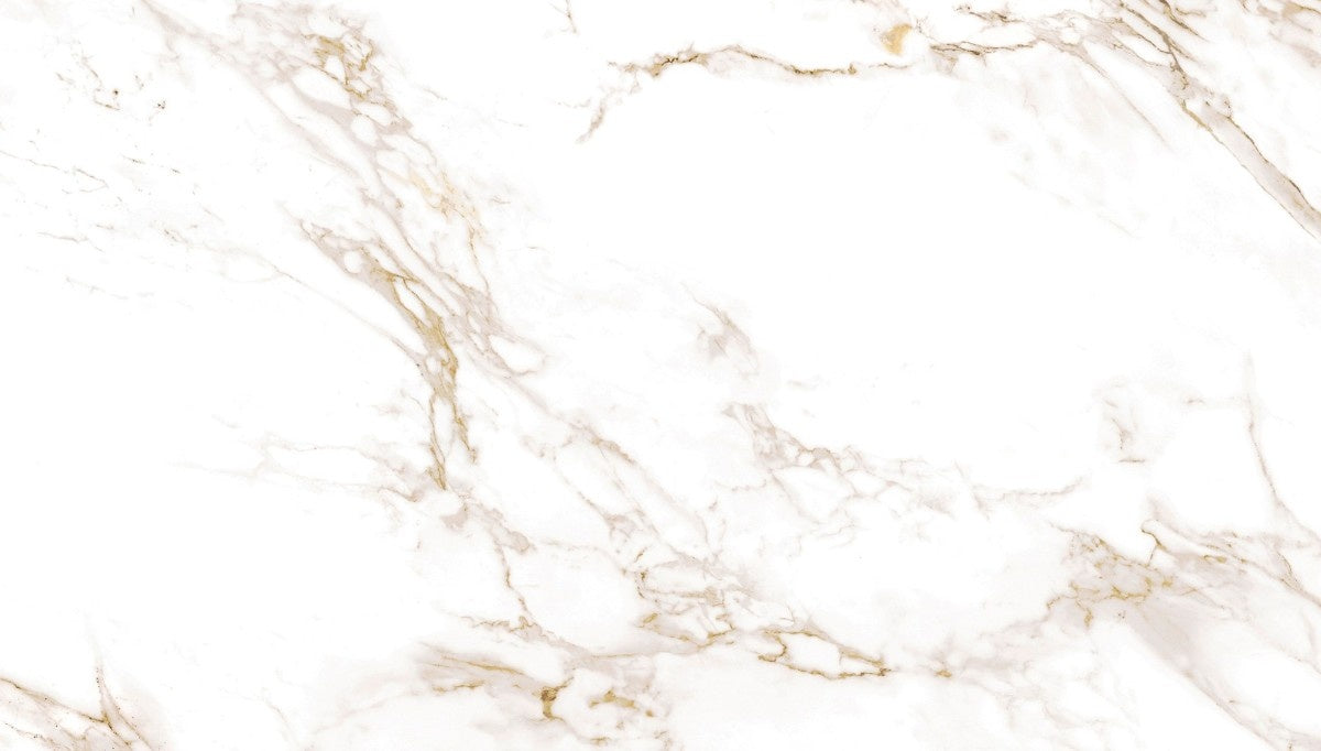 Entzo ceramic countertop - white with golden Calacatta veining Dekton surface