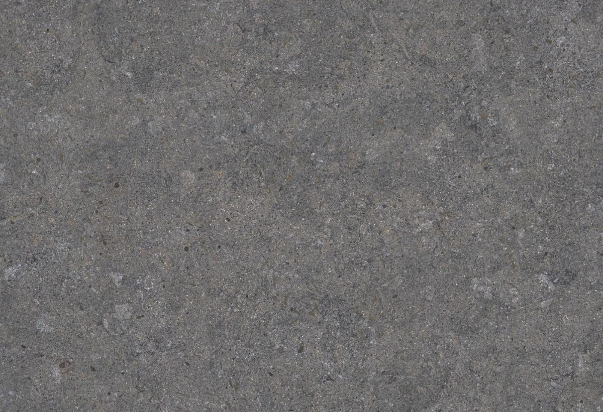 Grafite ceramic countertop - dark black and grey Dekton surface with pale clouding