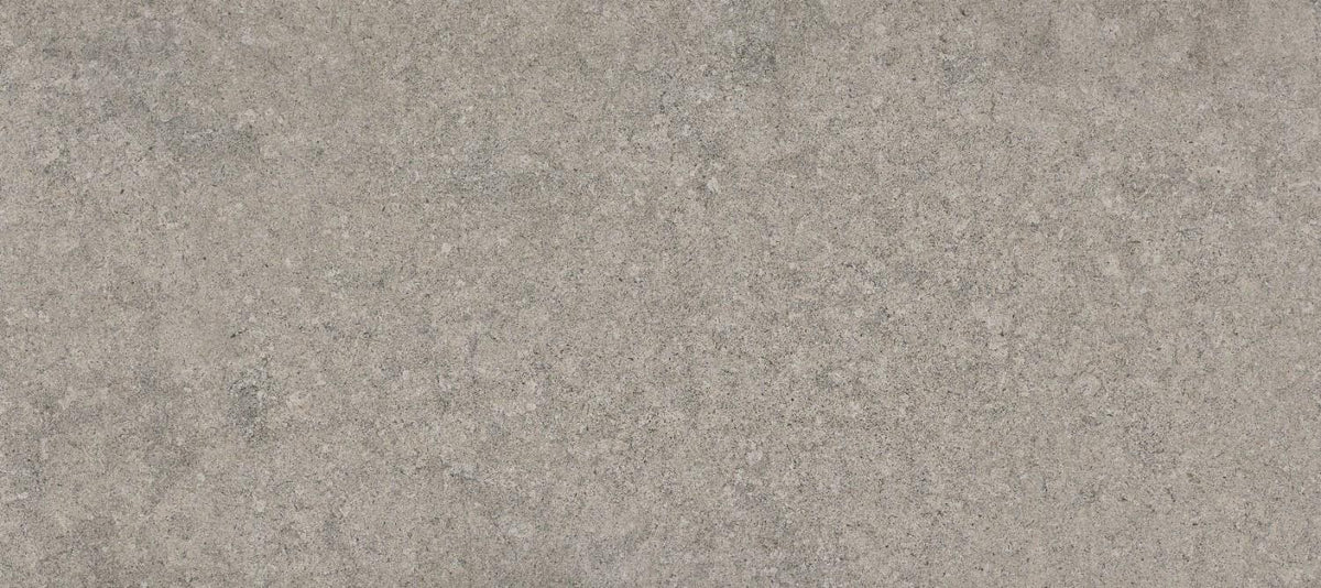 Grigio ceramic countertop - warm grey Dekton surface with fossil detail - view 2