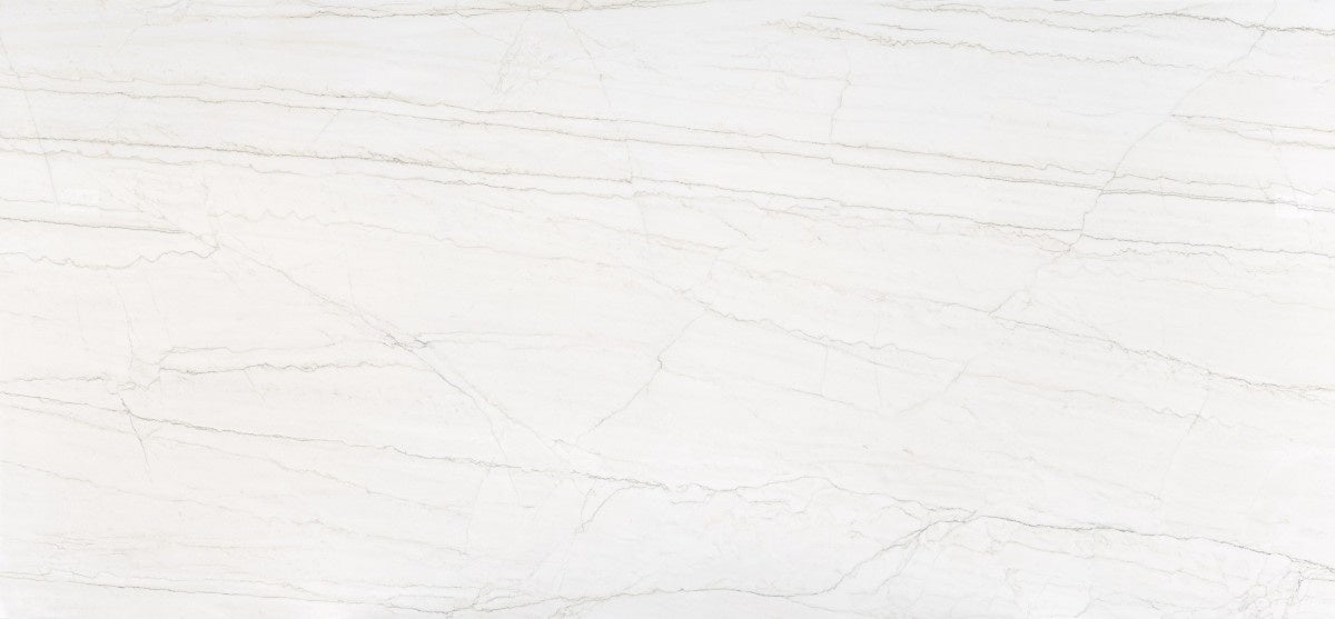 Limbo ceramic countertop - light cream with fine pale veining, polished Dekton surface - view 2