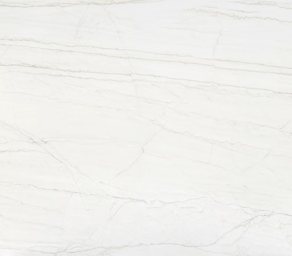 Neural ceramic countertop - cream with fine directional veining Dekton surface