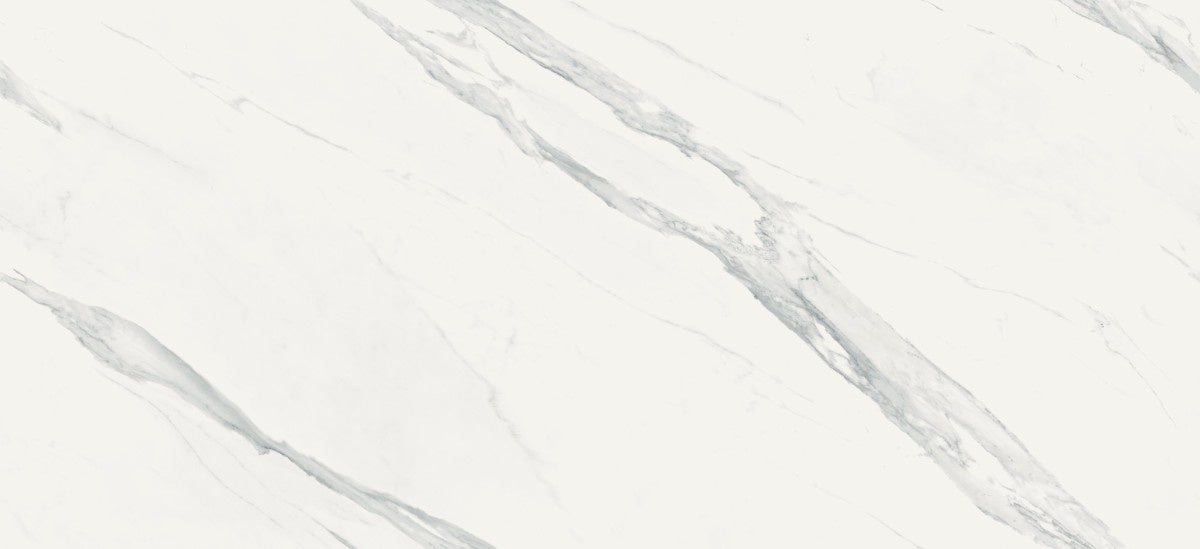 Opera ceramic countertop - creamy white marble look with grey veining, Dekton Outlet surface - view 2