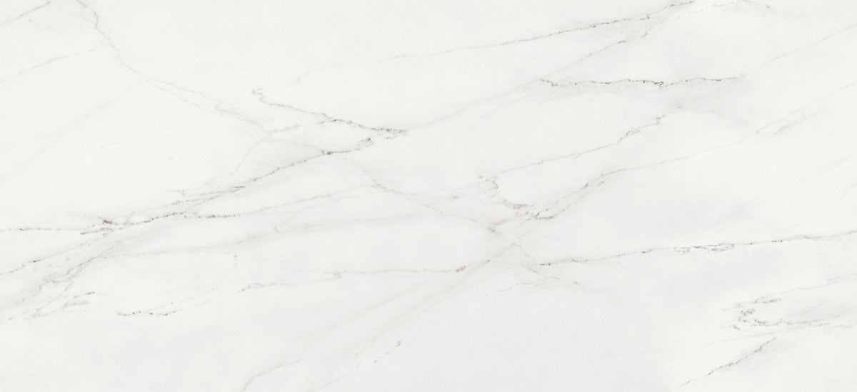 Rem ceramic countertop - white marble look with grey and gold veining Dekton surface - view 2