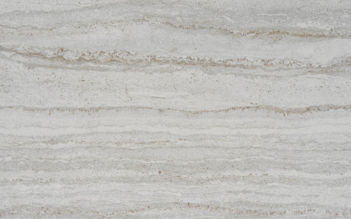 Trevi ceramic countertop - cream with grey and blue parallel veining Dekton surface