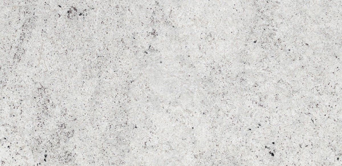 Colonial White natural stone countertop - white granite with black and reddish flecks, Sensa surface - view 2