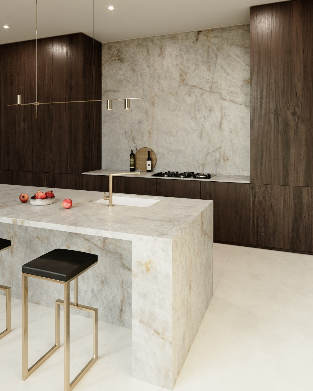 Cristalo natural stone countertop - crystalline patterned Sensa surface - view 3