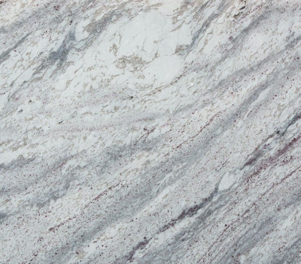 Sant Angelo natural stone countertop - light granite with grey veining, Sensa surface