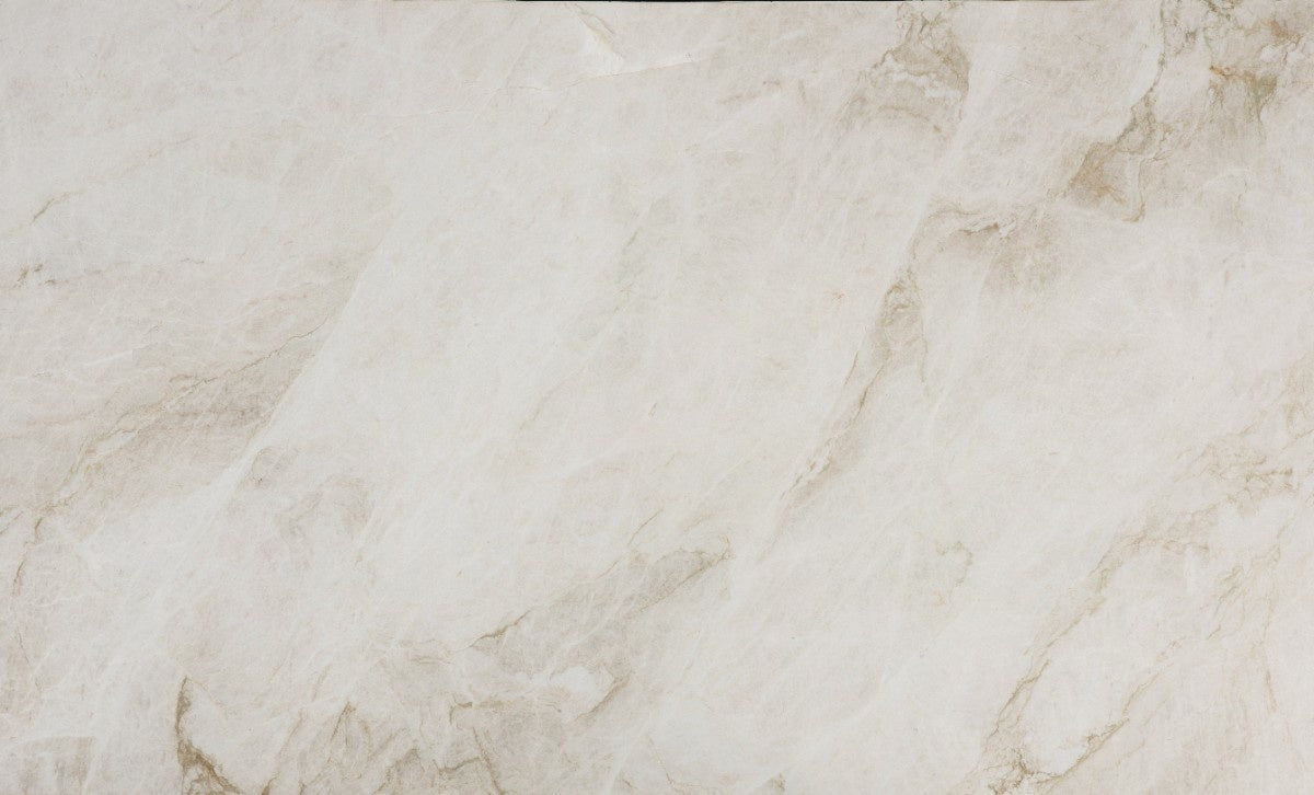 Taj Mahal natural stone countertop - beige quartzite with grey and gold veining, Sensa surface