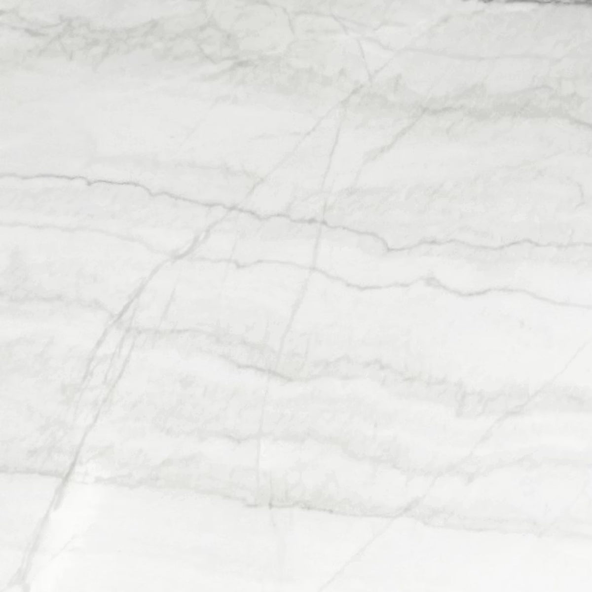 White Macaubas natural stone countertop - light granite with fine grey linear veining, Sensa surface