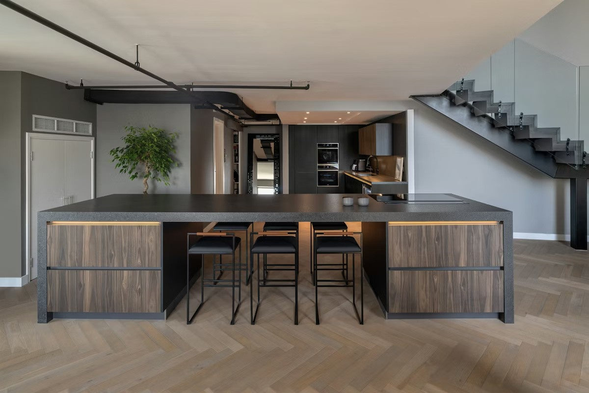 Arden Blue quartz countertop - grey with a soft blue cast Silestone Outlet surface - view 3