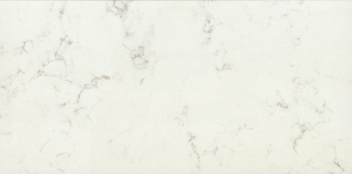 Ariel quartz countertop - misty pale white with diffused veining Silestone surface