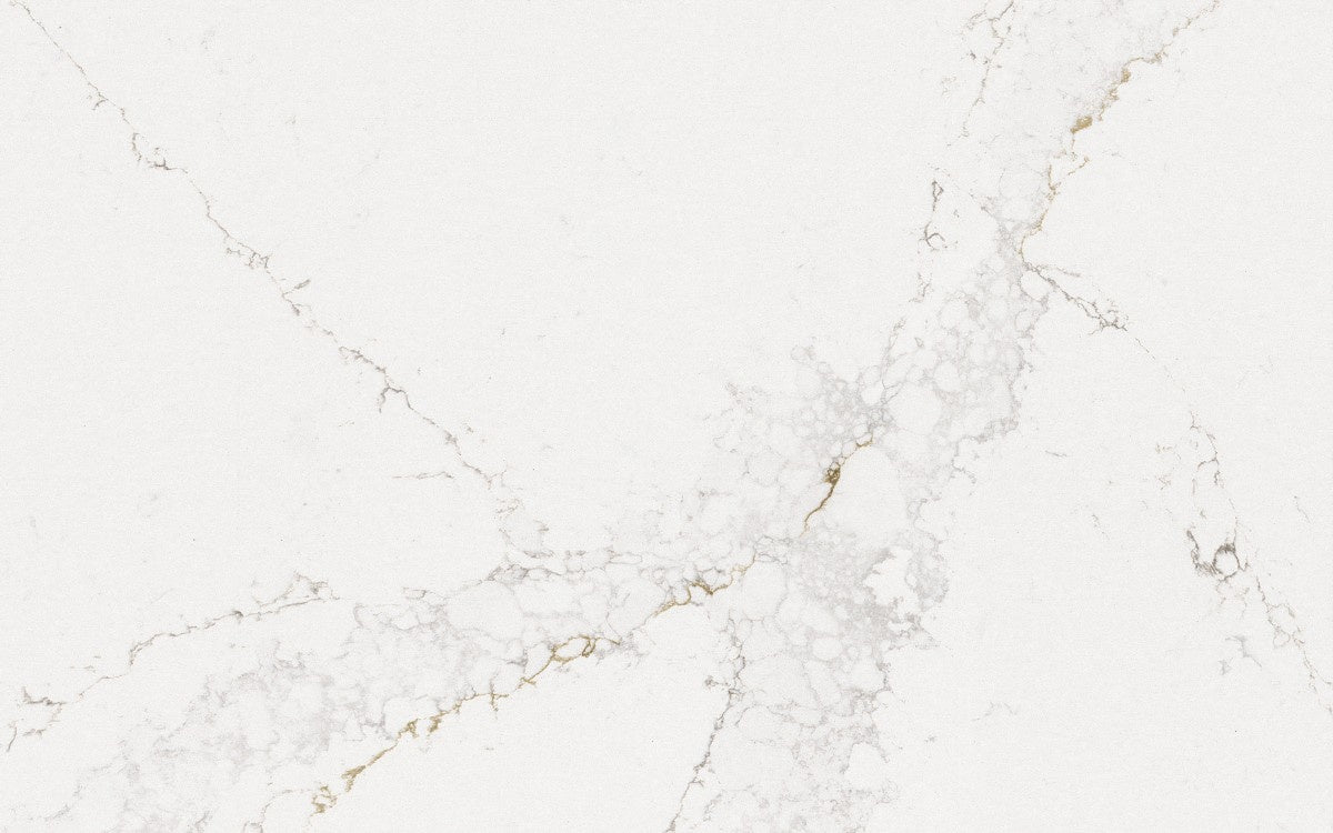 Bronze Rivers quartz countertop - warm white and gold veined Silestone surface