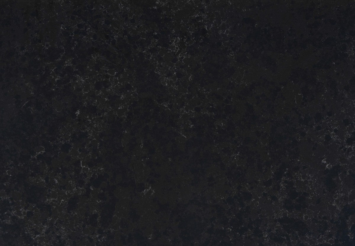 Corktown quartz countertop - matt black with dark brown tones Silestone surface