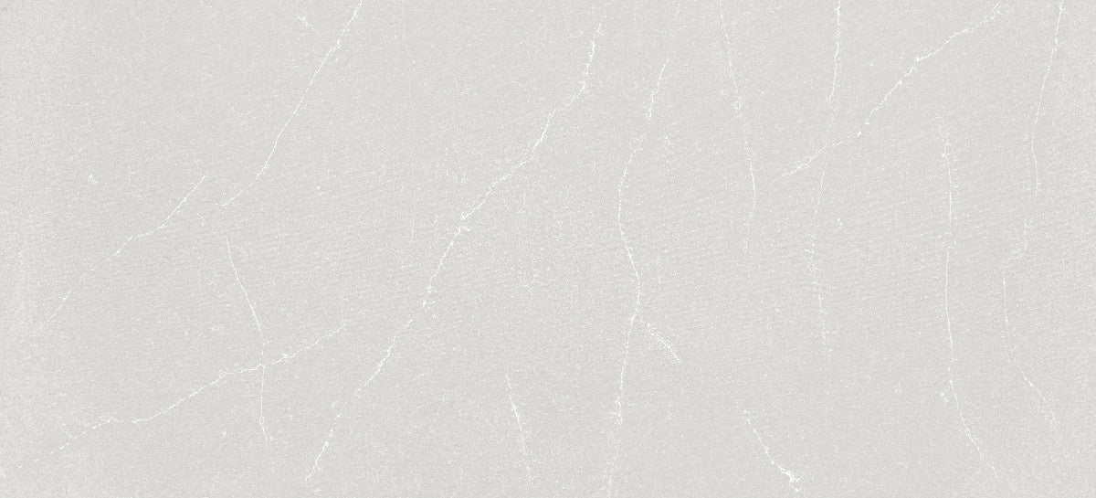 Desert Silver quartz countertop - icy pale finely veined Silestone Outlet surface - view 2
