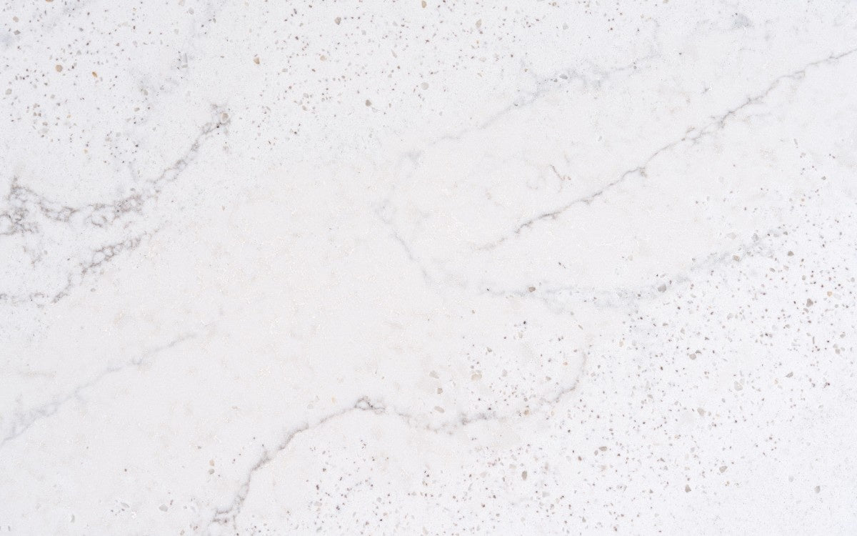 Eclectic Pearl quartz countertop - pale veined with metallic grains Silestone surface