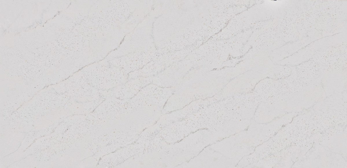 Eclectic Pearl quartz countertop - pale veined with metallic grains Silestone surface - view 2