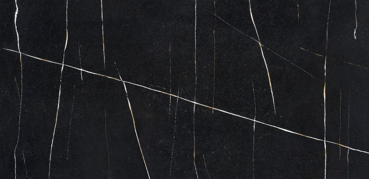 Et Noir quartz countertop - dark subtly veined TechniStone surface - view 2