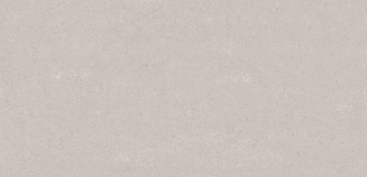 Motion Grey quartz countertop - warm grey limestone-look Silestone surface - view 2