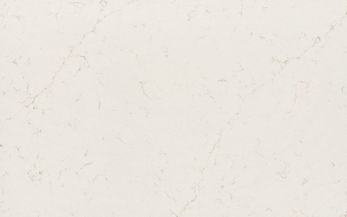 Persian White quartz countertop - soft white creamy veined Silestone surface
