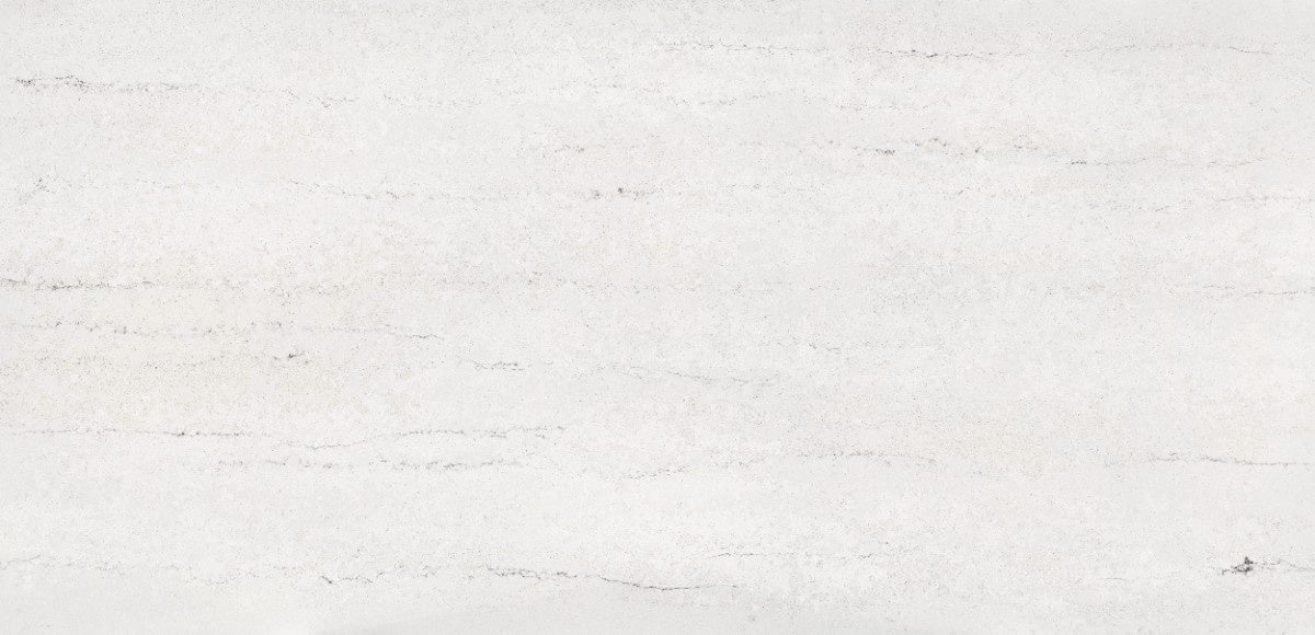 Raw A quartz countertop - white with soft dark veining Silestone surface - view 2