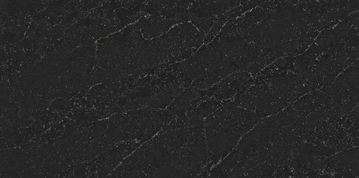 Romantic Ash quartz countertop - grey veined with blue accents Silestone surface - view 2