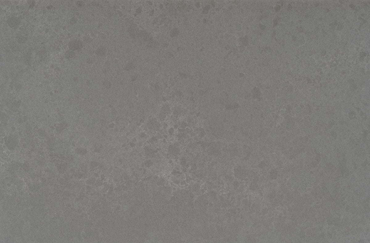 Seaport quartz countertop - dark worn concrete effect with white shading Silestone surface