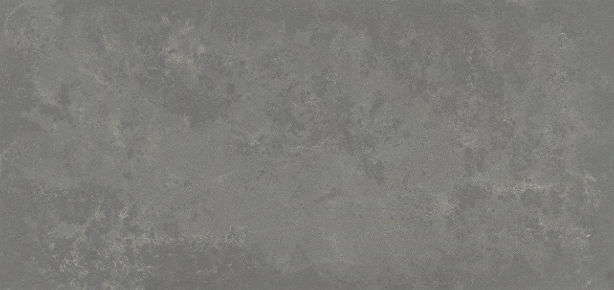 Seaport quartz countertop - dark worn concrete effect with white shading Silestone surface - view 2