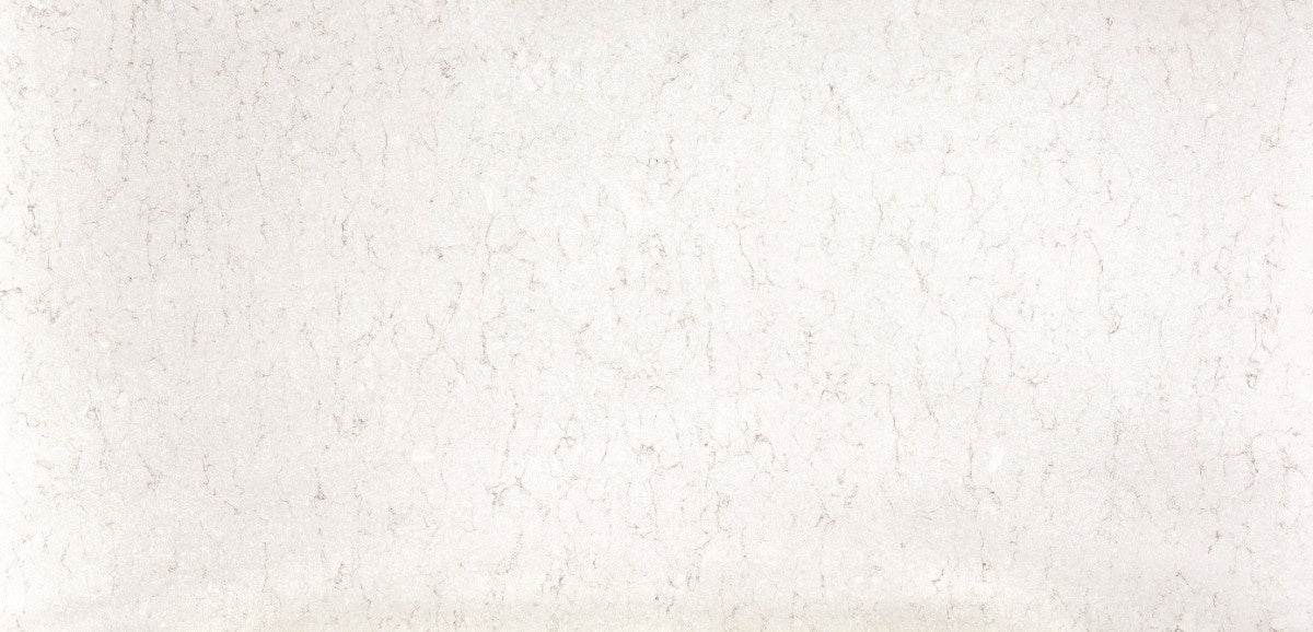 Snowy Ibiza quartz countertop - white, light-grey veined Silestone Outlet surface - view 2