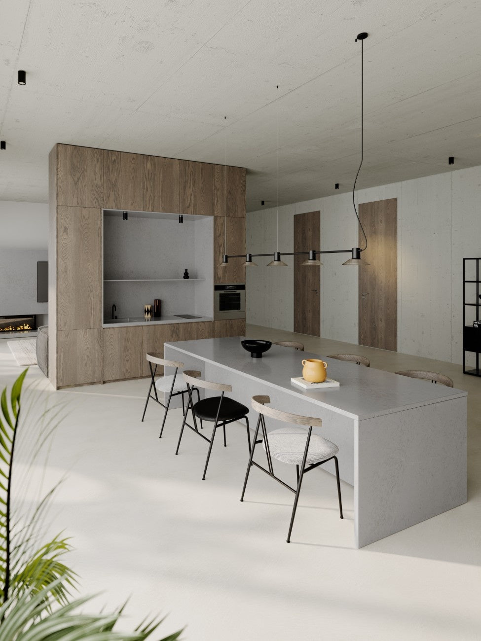 Badal Grey quartz countertop - mid grey TechniStone surface - view 3