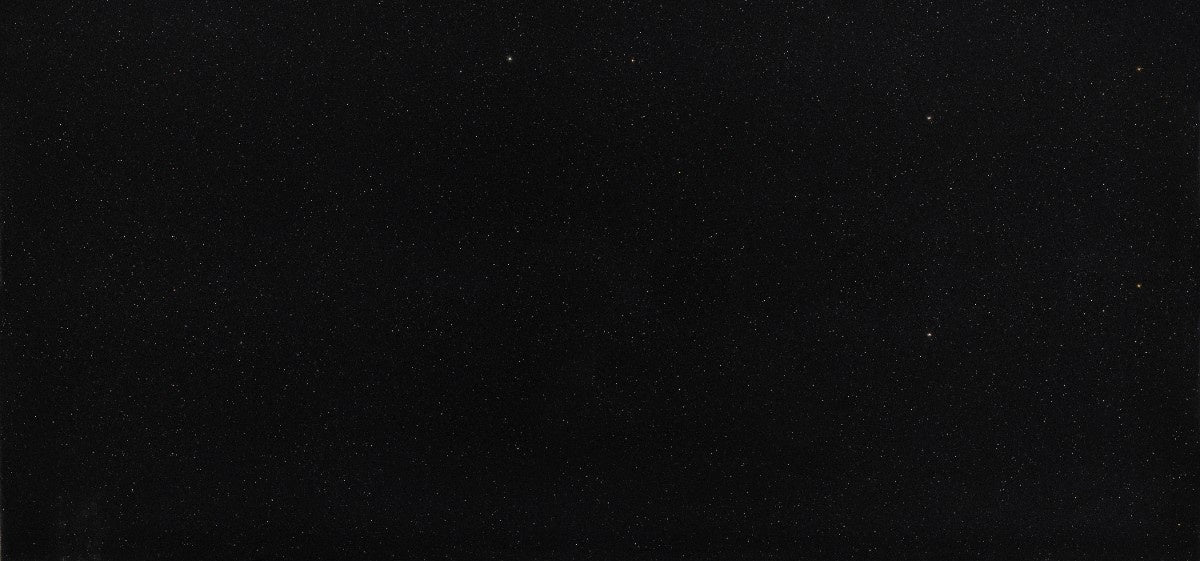 Brilliant Black quartz countertop - deep black mirror-flecked TechniStone surface - view 2