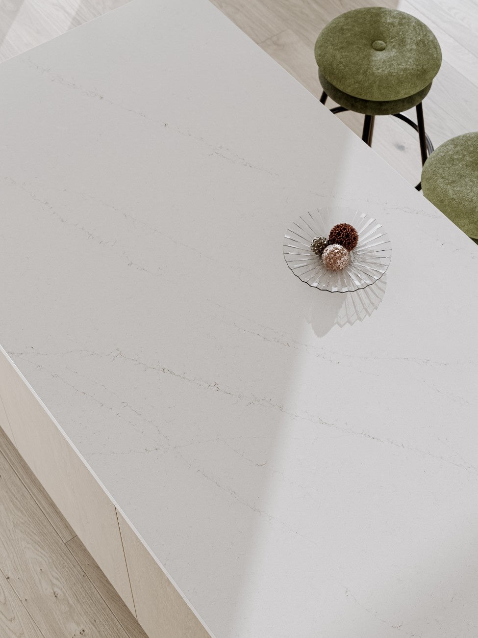 Mistral White quartz countertop - bright white TechniStone surface - view 3