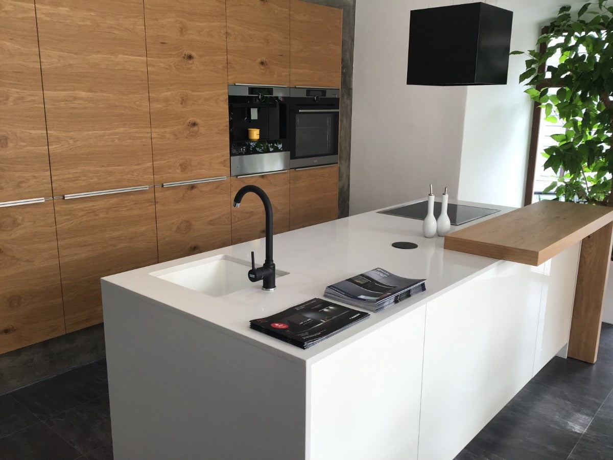 Noble Pro Frost quartz countertop - cool pale TechniStone Outlet surface - view 3